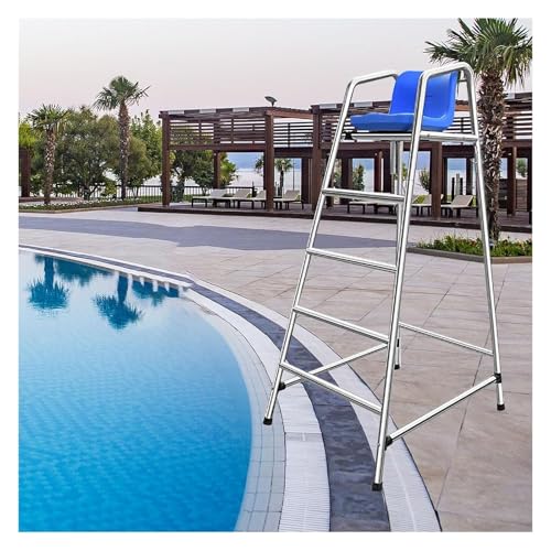 Silla de salvavidas alta para piscina con 4 peldaños miniatura 1