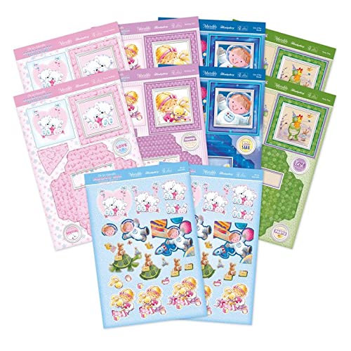 Hunkydory CraftsOh So Adorable Shadow Box Frame Cards, Gold, Silver