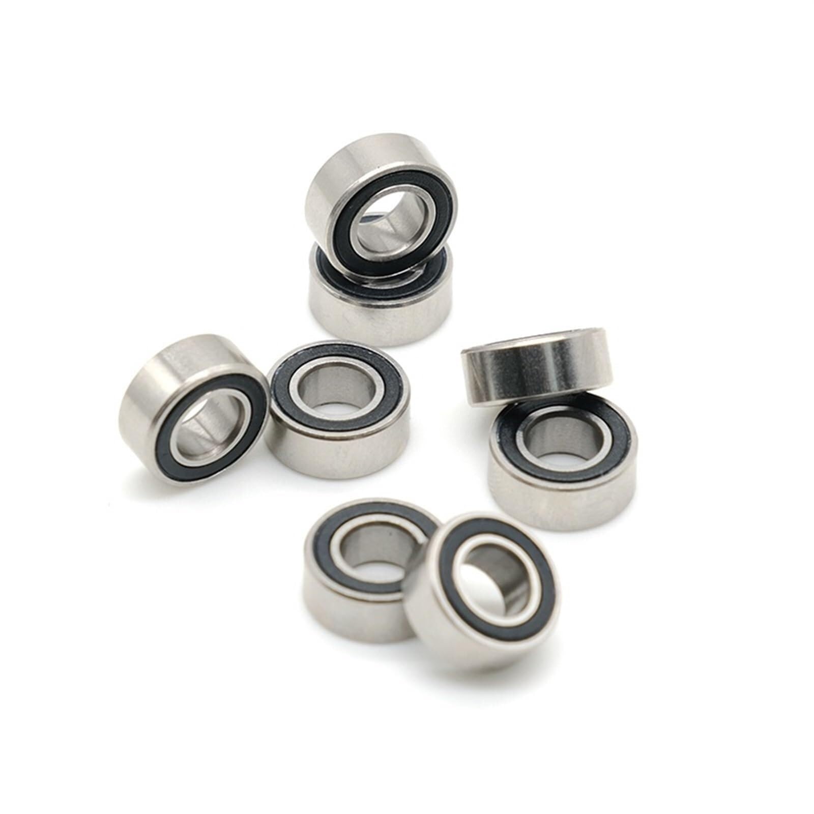 Bearing, MR105RS Bearing ABEC-7 (10PCS) 5X10X4 mm Miniature MR105-2RS Ball Bearings Blue Sealed MR105 2RS Wear Resistance