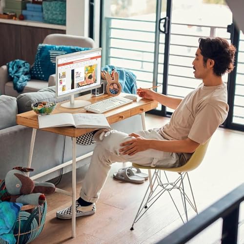 Image of HP 22 inch FHD All-in-One Desktop Computer | Intel Dual-Core CPU | 16GB DDR4 RAM, 512GB PCIe SSD | WiFi 6, Bluetooth 5.3, RJ45 | Anti-Glare | Intel UHD Graphics | USB-C 5Gbps Port | Wired KB & Mouse