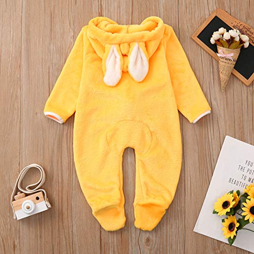 Macacão infantil menino bebê meninos meninas inverno bonito orelha lã zíper macacão quente roupa ext