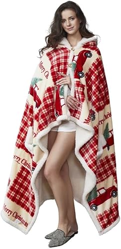 Virah Bella Manta Sherpa de piel sintética, cálida y suave, de gran tamaño, decoración de sofá y silla, 50 x 70 pulgadas, Tis The Season