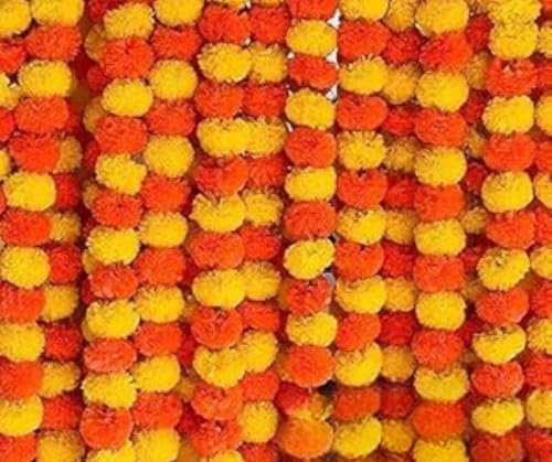 FIVE SEASONS 10 Pcs Artificial Marigold Garlands Decoration | Art...