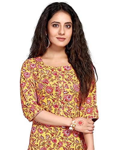 Image of Rajnandini Women's Cotton Straight Fit Straight Kurti