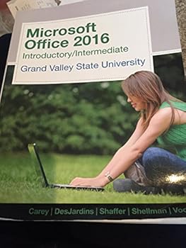 Paperback Microsoft Office 2016 Introductory/Intermediate Book