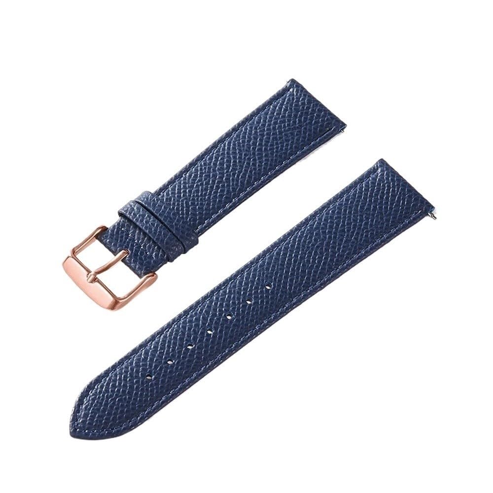 Correa de Reloj de 18 a 24 mm de liberación rápida Elefante Gris marrón Azul Hecho a Mano(Royal Blue Rose,15mm)