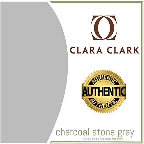 Clara Clark Premier 1800 Collection Deluxe Microfiber Three Line Bed Sheet Set, Silver Light Gray, California King
