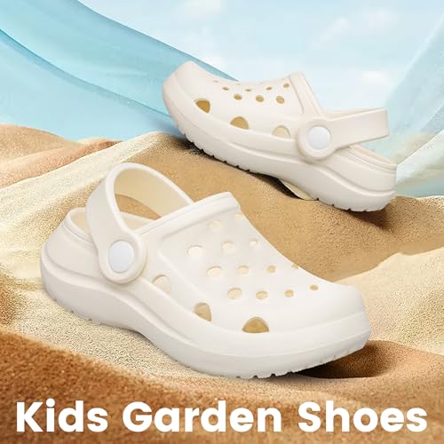 Image of vibdiv Boys Girls Clogs Kids Garden Shoes Unisex Child Cartoon Slides Sandals Beach Slipper Indoor Outdoor(Toddler /Little Kids /Big Kids)