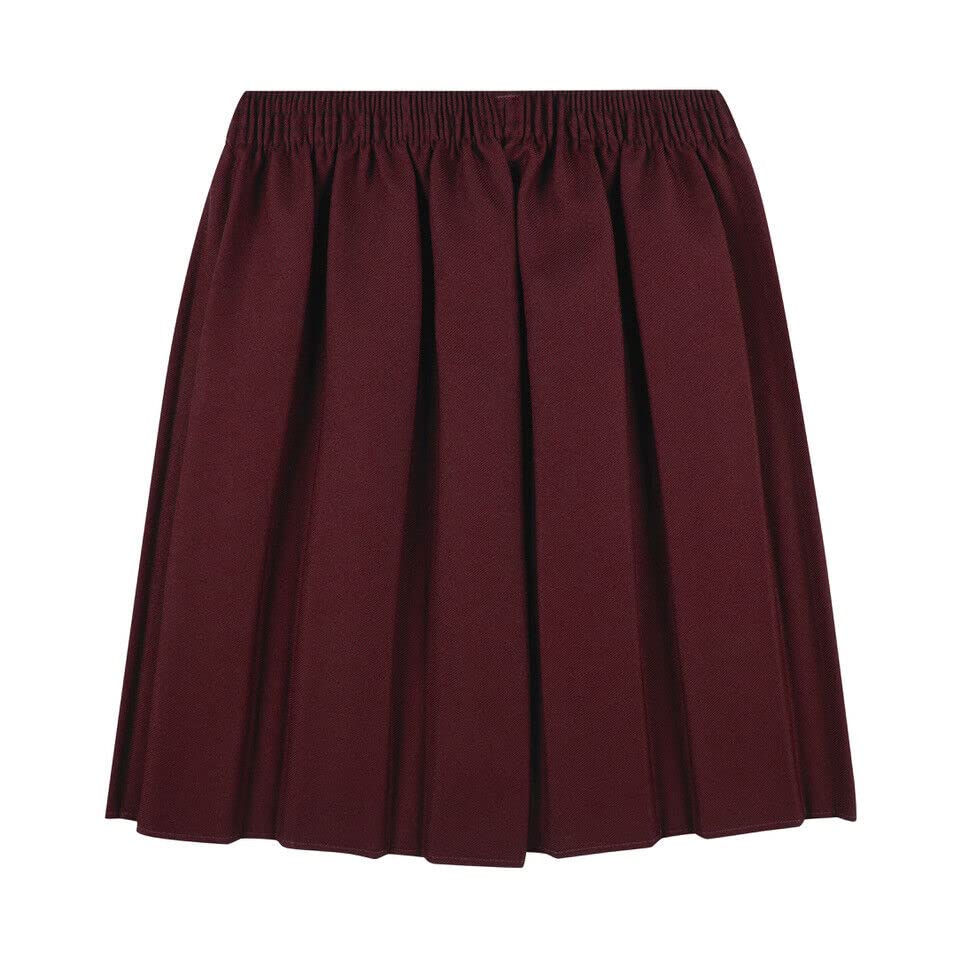 FASHION MY LOVE UK School Uniform Girls Summer Formal Dress Bottom Full Elastic Box Pleat Skirt Only Uniform