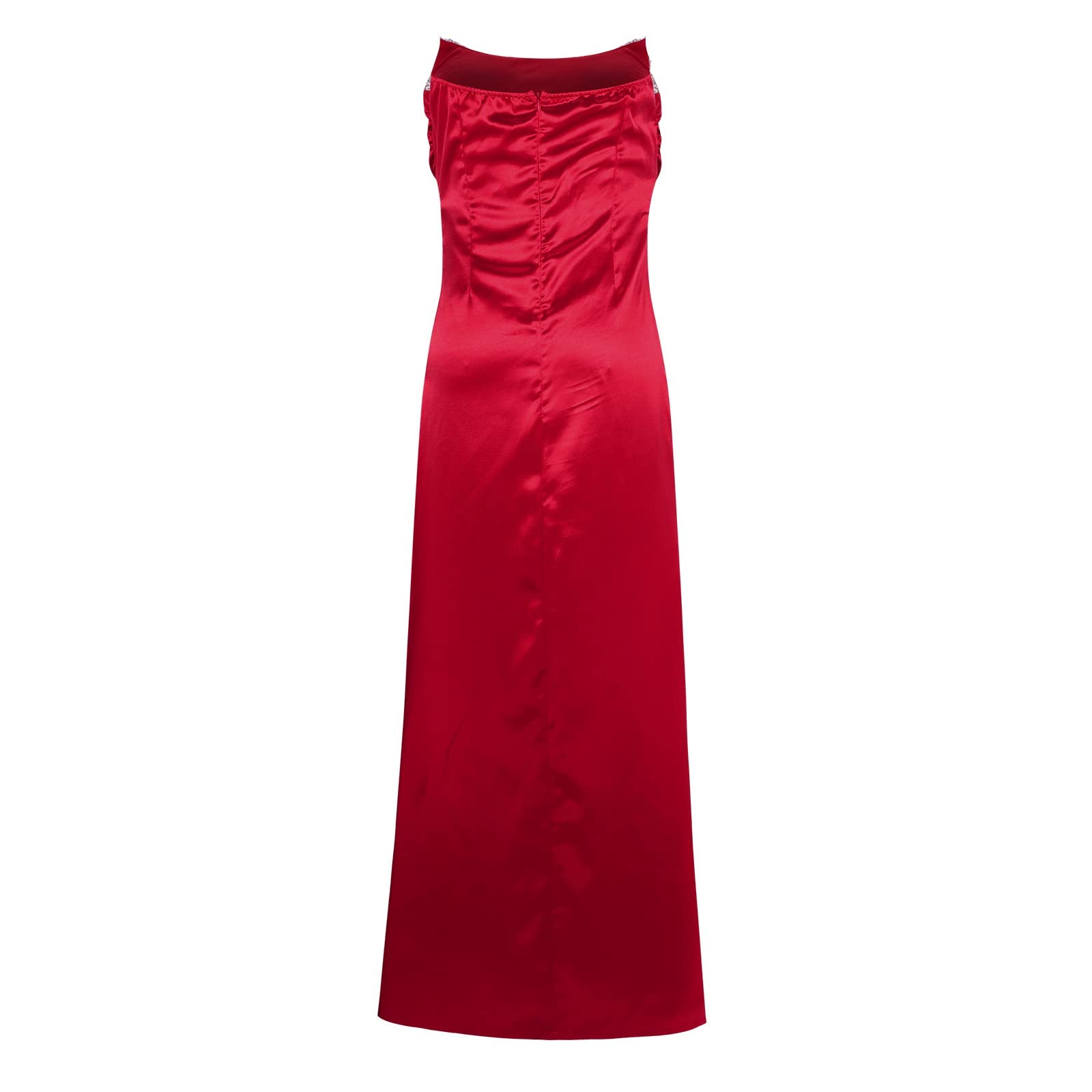 Tubino Donna Elegante - Abito Lungo da Donna con Spalline E Paillettes Abito da Sexy con Bustino Senza Spalline