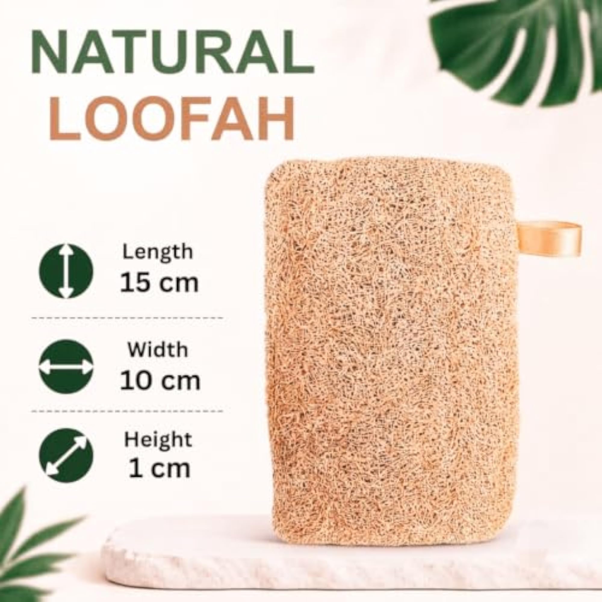 Natural Bath Loofah, Body Sponge & Scrubber Pack of 2