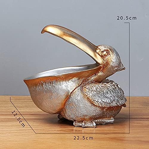 Toucan Key Storage Figurine Pelican Statue Storage Basket Key Bowl Resin Animals Birds Shape Home Interior Decorations Office Decorations