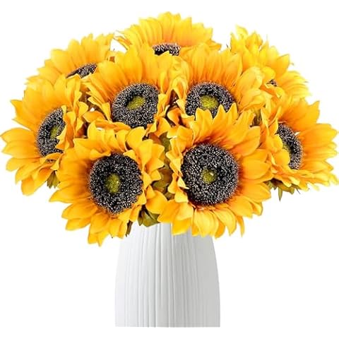 17.3 inch Tifuly Artificial Sunflowers for Decoration Cover