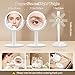 MOMOKUBA Makeup Mirror with Lights, Double Sided 1x/20x Magnifying Mirror with Light, Rechargeable 3 Color Lights and Adjustable Brightness, 360° Rotation Detachable Comes with Tweezer(White)