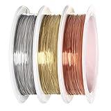 Alambre para Joyería está fabricado en cobre de alta calidad con superficie lisa, respetuoso con el medio ambiente y duradero.