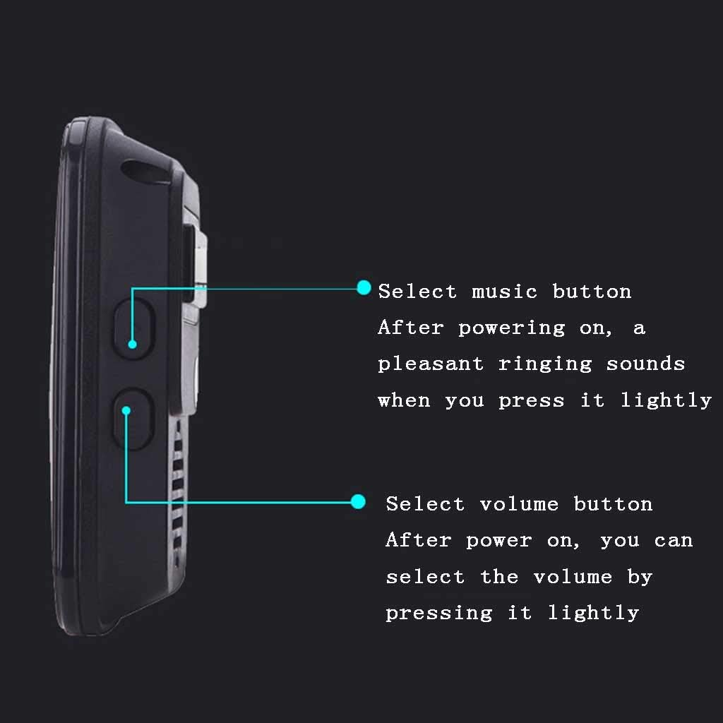 Wireless Doorbell Waterproof, 1 Transmitter 5 Receivers 36 Pieces of Music Self-Powered Doorbell, 300M Range, Intelligent Flashing Light Remind / 4 Volume Levels,Black,White,Black