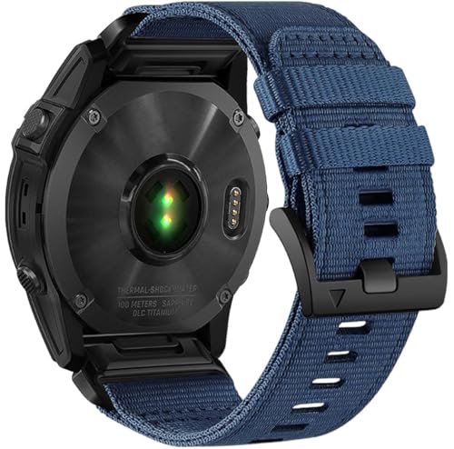 Image of Zitel Band Compatible with Garmin Fenix 8 51mm, Fenix 7X, Fenix 6X /6X Pro, Fenix 5X /5X Plus, Fenix 3 /3 HR, Descent MK1, Enduro, Rugged Nylon 26mm Sport Strap
