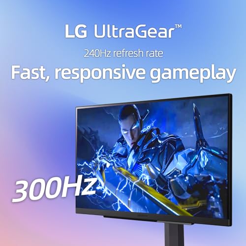 Image of LG 27 inch Ultragear QHD (2560x1440) IPS Gaming Monitor, 240Hz, 1ms, G-Sync AMD FreeSync Premium, 100% sRGB, HDR400, 1 x DisplayPort, 2 x HDMI, 4-Pole HP Out DTS GP:X, Tilt /Height /Pivot Stand, Black