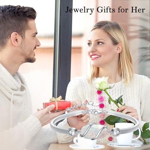 925 Sterling Silver Bracelet for Women Gemstone Bracelet Bangle Fine Jewelry Birthday Christmas Gifts for Women Her Wife Mom3