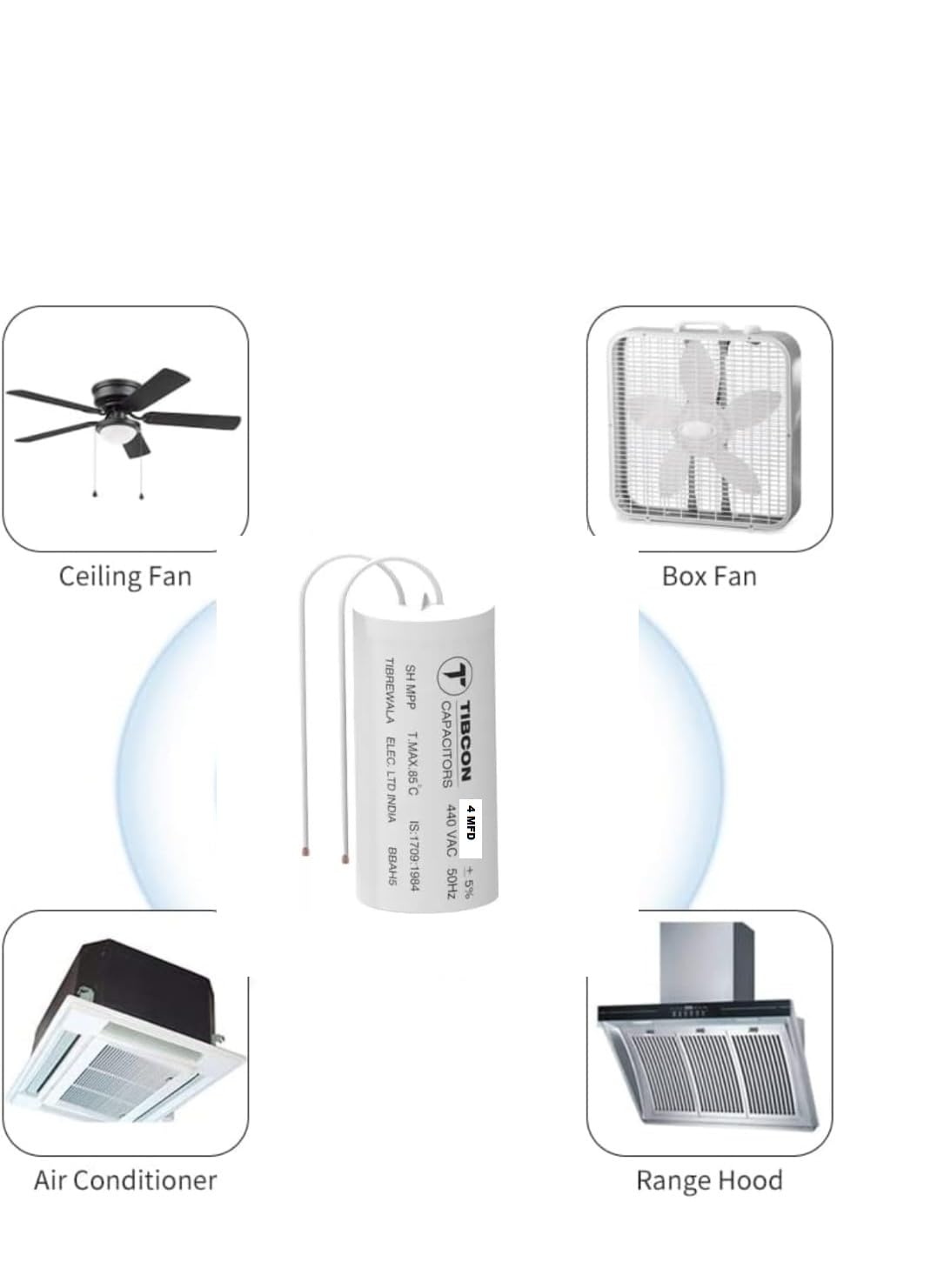 M&M HARIS Capacitor for Motors & Fans - 440V -2