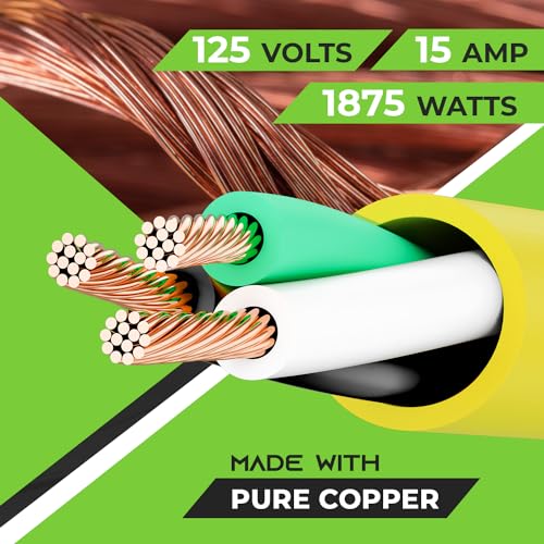 Gearit GI-10/3-SJTW-100FT-YL Outdoor 10 Awg Gauge 3 Prong Plug 100 Foot Extension Cord, Power Cord For Lawn, Garden, Appliances, 10/3, Sjtw Heavy Duty thumb #3