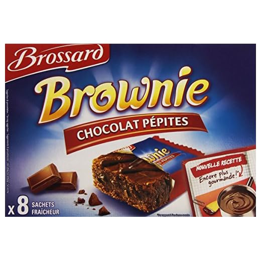 Brossard Brownie Pépites de Chocolat 8 Sachets de 30 g - 240 g