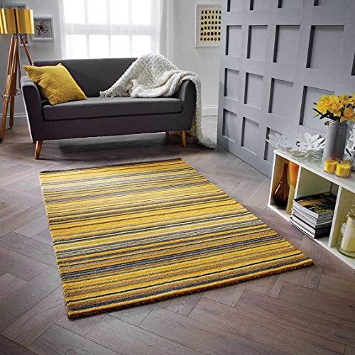 Image of Rugs Direct Rug, 100% wool, Yellow, 160cm x 230cm
