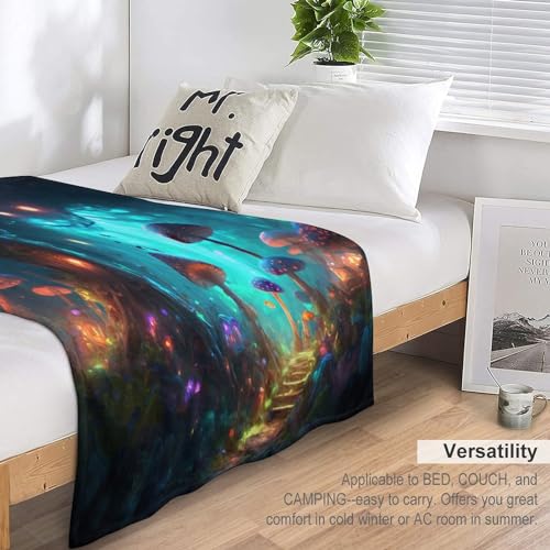 Couverture en champignon plaid moelleux contre le froid du lit - 7