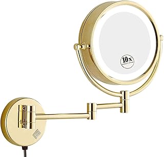 Espejo de maquillaje con iluminación LED mont...