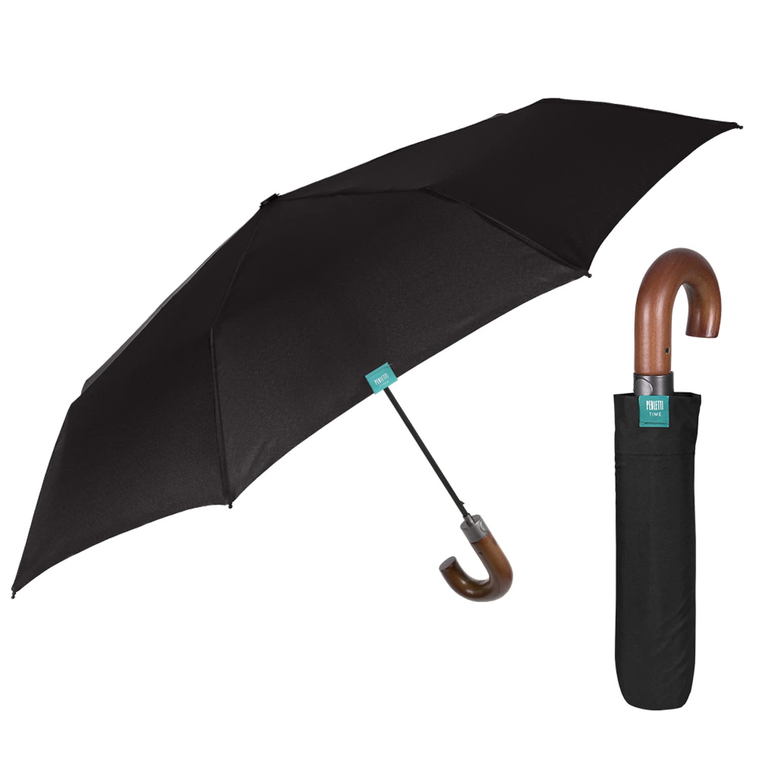 Senz° Mini Opvouwbare Storm Paraplu Zwart Reflecterend - - Bags, Travel & More
