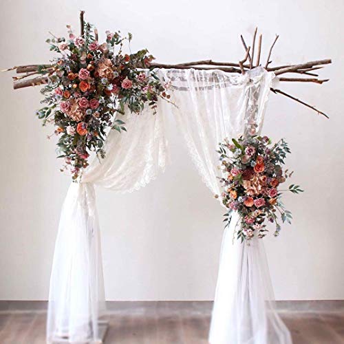 Romantischer Hochzeits-Spitzen-Hintergrund, weiß, durchscheinend, Vintage-Spitzenstoff für Party, Bogen, Bühne, Empfang, Dekoration, täglicher
