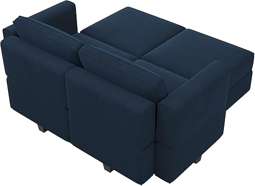 Miniatura 196 de Belffin Sofá modular Módulo medio con almacenamiento Accent Silla sin brazos para sofá modular seccional terciopelo gris Gris,Negro -,Azul,Verde