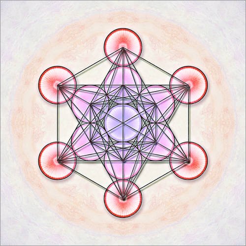 Posterlounge Cuadro de metacrilato 30 x 30 cm: Metatron's Cube de Dirk Czarnota