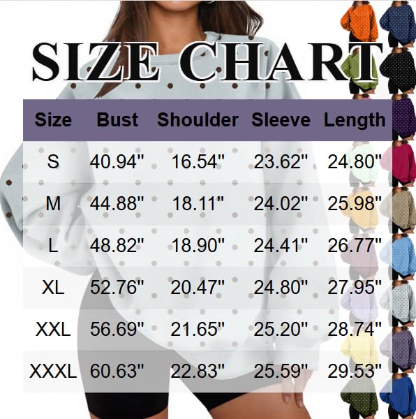 Polka Dot Shirts for Women Trebdy Crewneck Long Sleeve Polka Dot Sweatshirt - image 7
