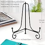 vivinin 4 Pack Plate Stands For Display,Plate Holder 6 '',Picture Frame Stand of Metal,Frame and Artworks,Small Easel for Book,Tabletop Art,Picture,Photo Platter,black (21ZSJ0001) - Image 2