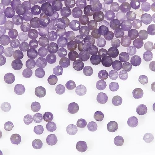 NBEADS 1 Strands About 181~210pcs Natural Amethyst Beads - Image 4