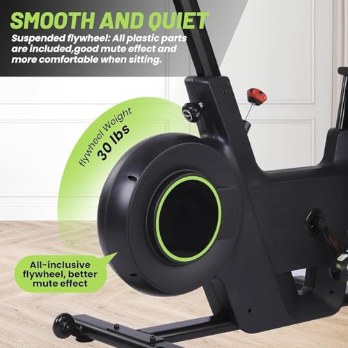 Image of 30 LBS Magnetic Indoor Cycling Bike,Stationary Bikes with 9-Level Handlebar Adjustment and 14-Level Seat Height,LCD Monitor for Home Cardio,Home Workouts and Gym
