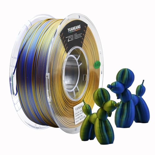 YUANEANG PLA 3D Printer Filament, Satin Matt Two-Tone, Dimensional Accuracy +/- 0.03 mm, 1 kg Spool (2.2 lbs), 1.75 mm, 