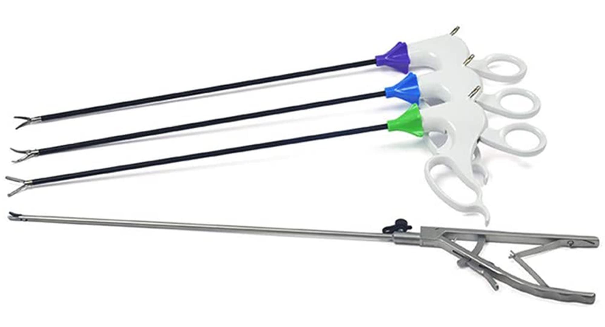 4 unids instrumentos de entrenamiento de simulación de cirugía laparoscópica, portaagujas de acero inoxidable, pinzas Maryland, pinzas de ranura, tijeras para estudiantes de medicina para practicar