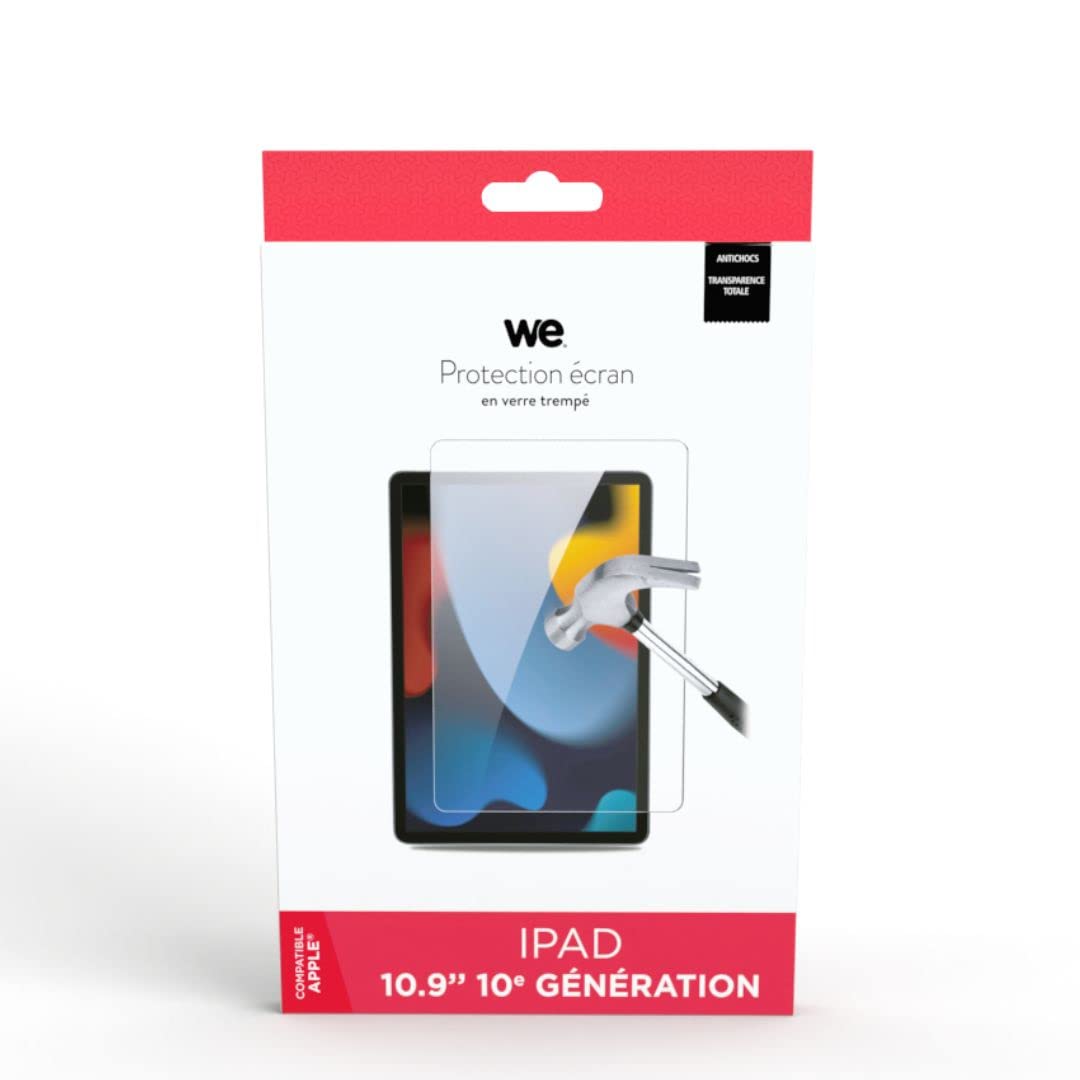 WE Vetro temperato per iPad 10.9" (10th Generation 2022) - Pellicola di protezione per schermo - Anti-graffio anti-bolle d'aria - ultra resistente