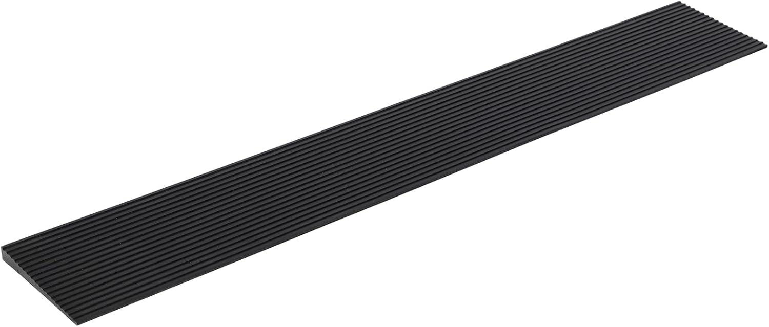 Rampa per soglia da 1,5 cm, larghezza 90 cm, in gomma antiscivolo, ingresso porta, vialetto, bagno, piedistalli rialzati per sedie a rotelle, scooter, deambulatori e sedie (1,5cm salita)