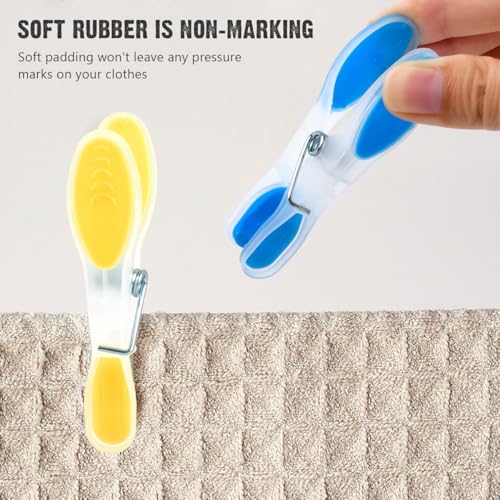 CENBEN 40PCS Plastic Clothes Pegs for Washing Line Coloured Soft Grip Clothes Pegs Washing Line Pegs Laundry Pegs Hanging Clothes Pins - Image 4