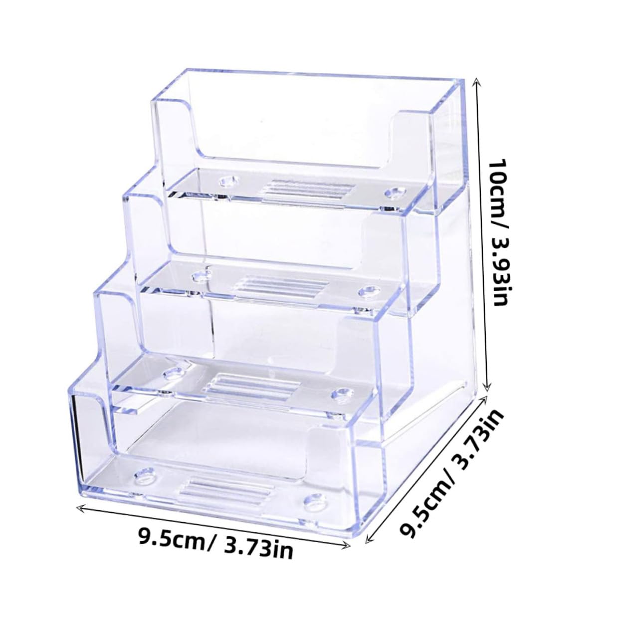 NUOBESTY 3 Pz espositore casse scrivania portacarte portatessera contenitore aziendale titolare di attività desktop credito porta carte Custodia per biglietti da visita plastica Transparent