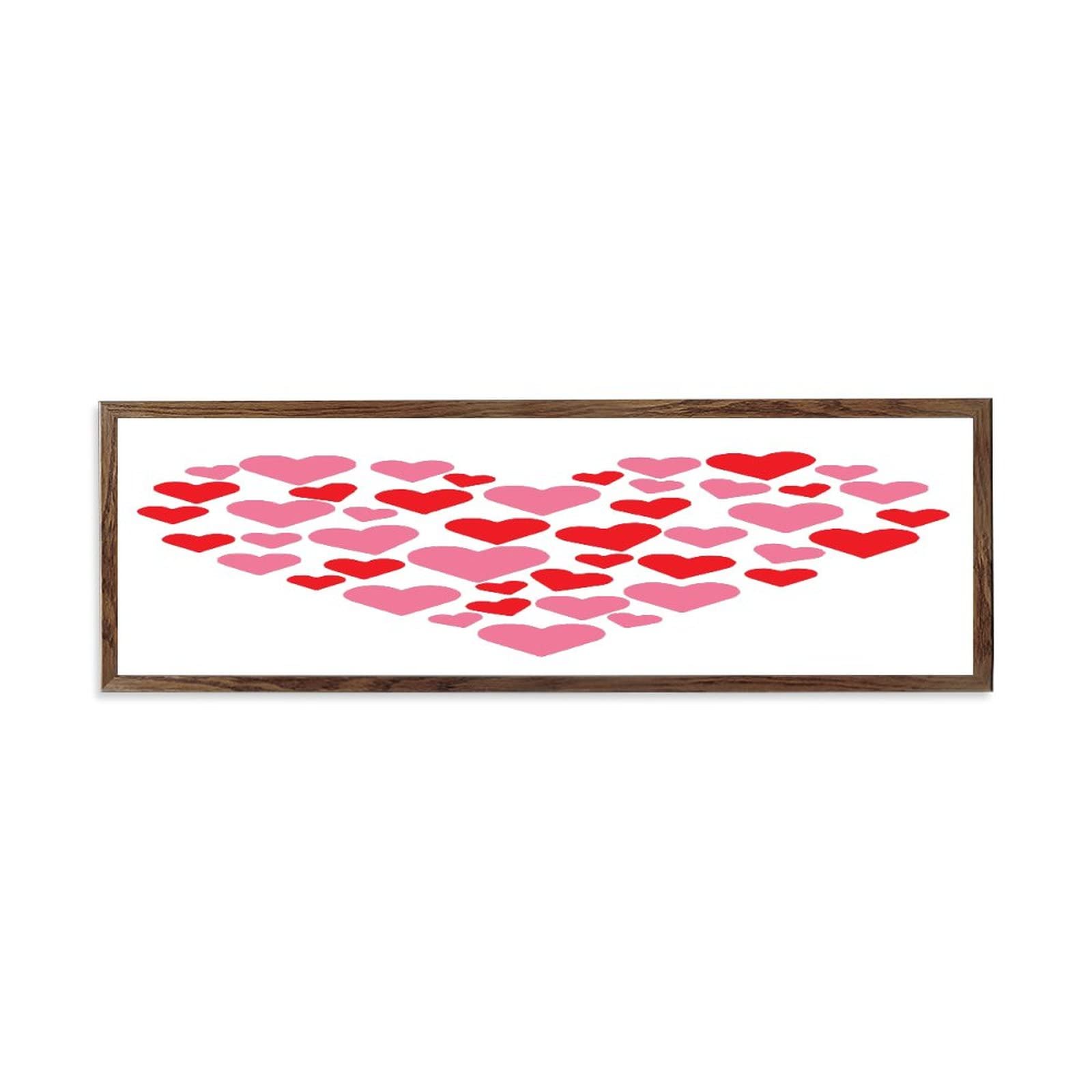 Plaque en bois encadrée Love Rustique pour décoration d'intérieur de cuisine 15x50 cm