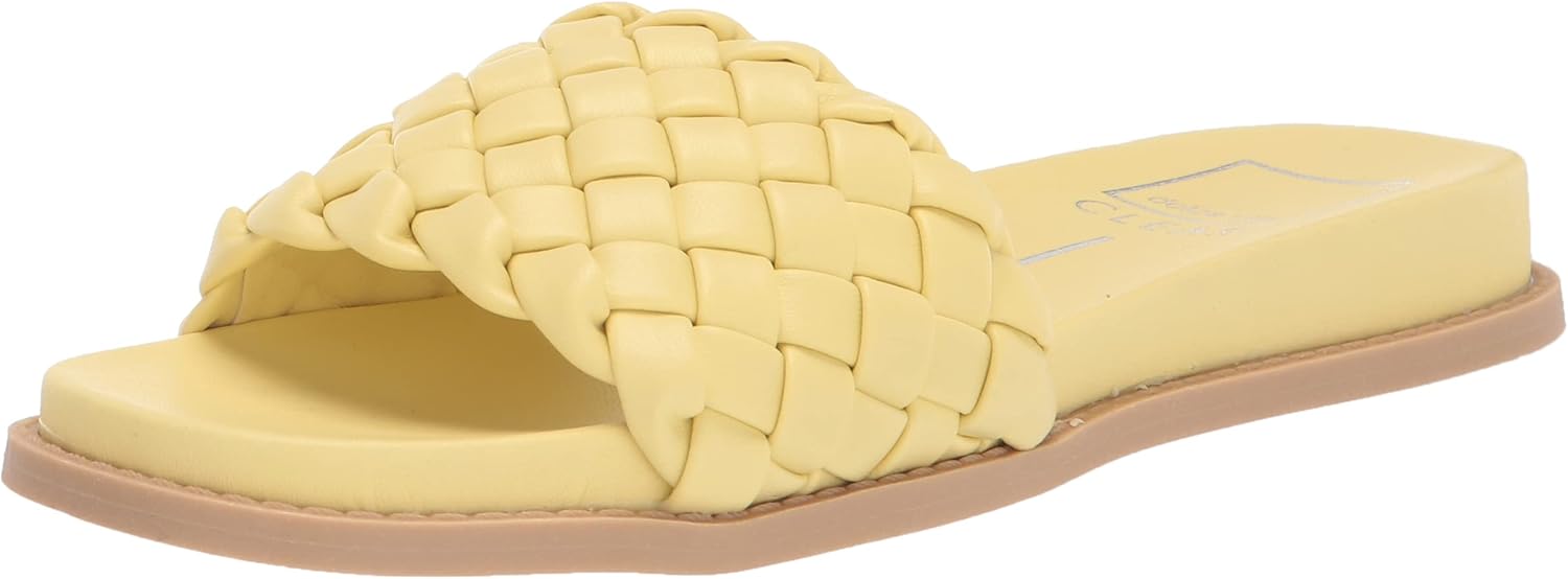 Dolce Vita Women's Grazie Flat Sandal, Daffodil Stella, 9.5