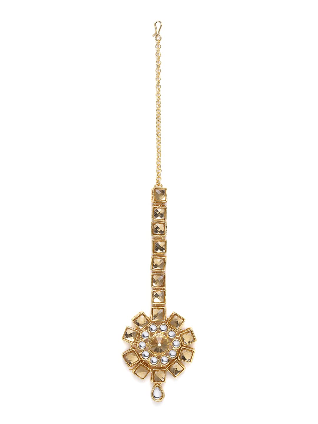 Traditional Kundan & Stone Studded Maang Tikka (T2035FL)