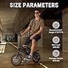 DYU Electric Bike for Adults Teens, D3F 14" Folding Electric Bicycle,Commuter City E-Bike with 250W Motor and 36V 10AH Lithium-Ion Battery,37-40miles Travel Range UL Certification #4