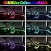 6 in 1 LED Car Strip Lights, Car Interior Lights with 276 inches Fiber Optic, Remote and APP Control, 16 Million Colors RGB Ambient Lighting Kits, Music Neon Light Accessories for Car Inside