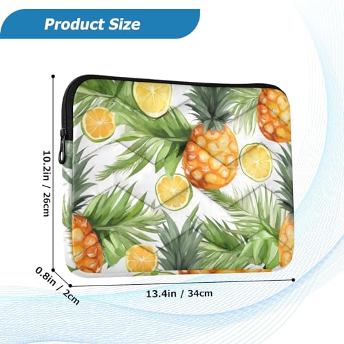 Funda para portátil de 13-14 pulgadas con diseño de hojas de limón miniatura 3
