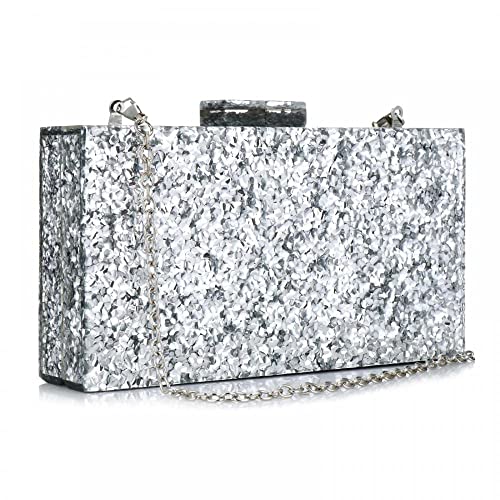 Image of Gets Acrylic Purses and Handbags for Women Multicolor Perspex Geometric Patterns Box Clutch Banquet Evening Crossbody Handbag